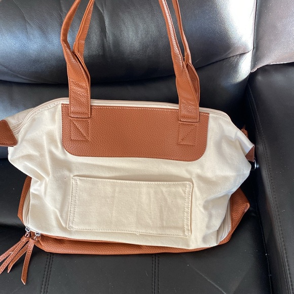 Cute canvas and vegan leather bag - Picture 2 of 3